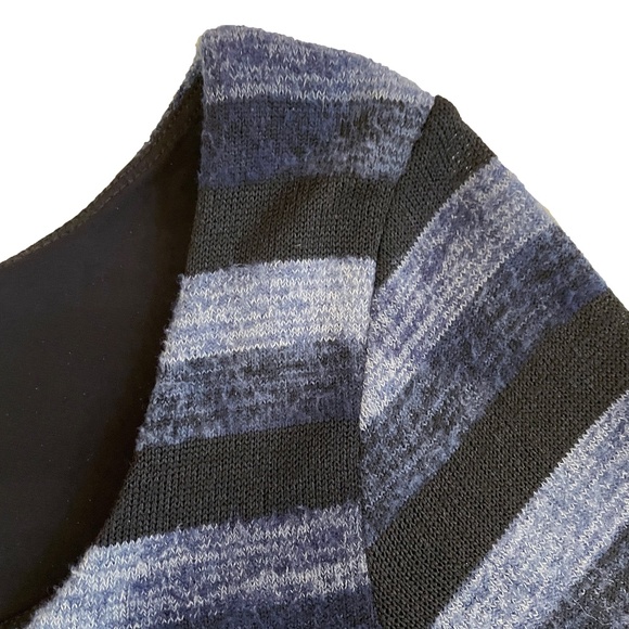 EUC Le Chateau Striped Sweater Dress in Blue & Black Size XXS - Picture 5 of 7